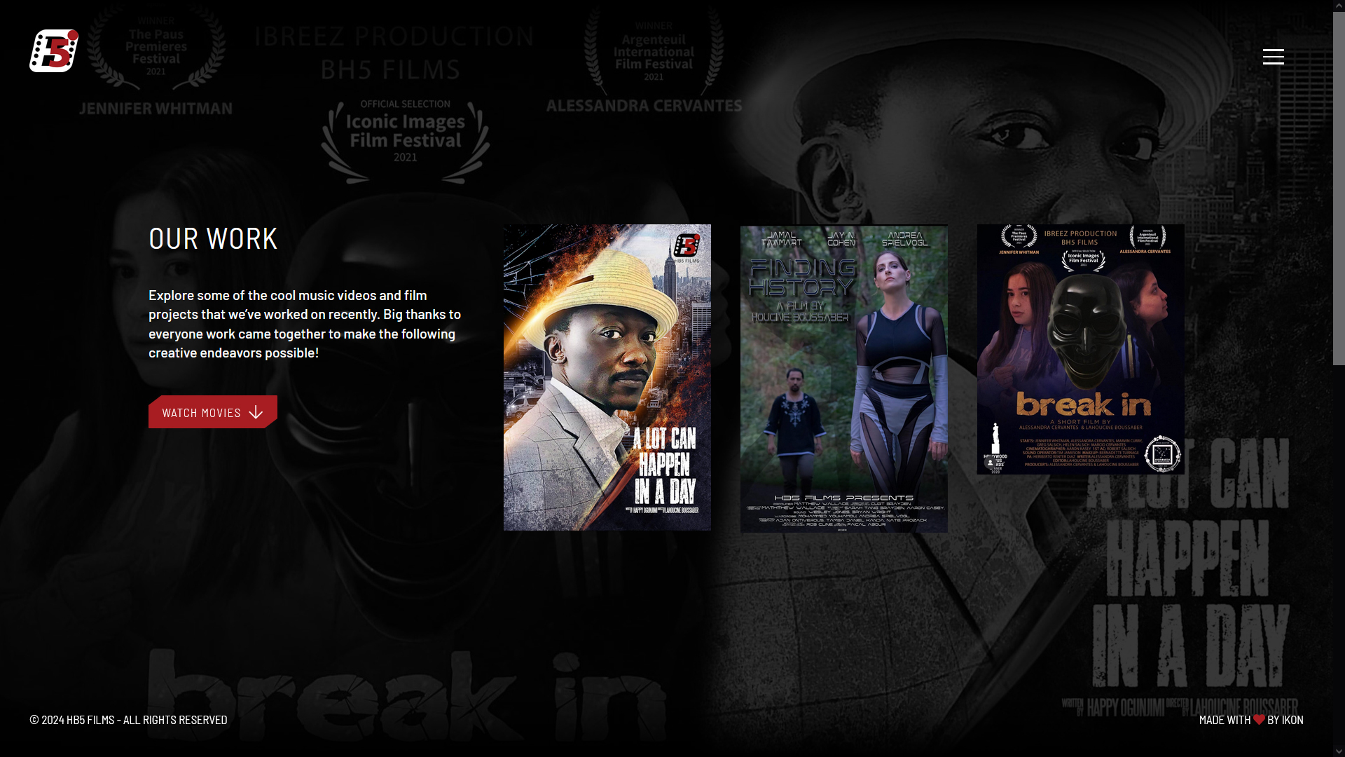 Website design example