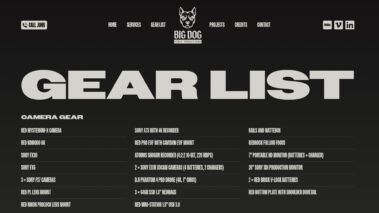 Big Dog Video Productions Website Redesign