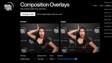 Developed for directors of photography, colorists, editors, film students and content creators, Filmmaker Tools is a full suite of free-to-use cinematographer scopes and reference tools, designed to work inside any modern web browser.