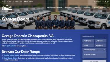 Garage Door Repair Company Chesapeake Website Design