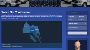 Garage Door Repair Company Chesapeake Website Design
