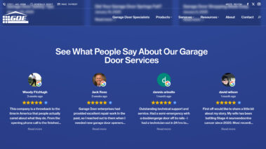 Garage Door Repair Company Chesapeake Website Design