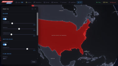 Custom Web Application 4k Map Generator Motion Graphics Newsroom Pipeline