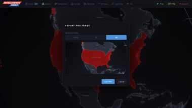Custom Web Application 4k Map Generator Motion Graphics Newsroom Pipeline