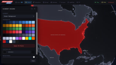 Custom Web Application 4k Map Generator Motion Graphics Newsroom Pipeline