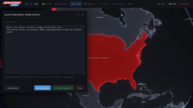 Custom Web Application 4k Map Generator Motion Graphics Newsroom Pipeline