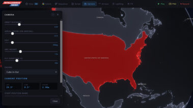 Custom Web Application 4k Map Generator Motion Graphics Newsroom Pipeline