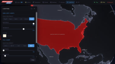 Custom Web Application 4k Map Generator Motion Graphics Newsroom Pipeline